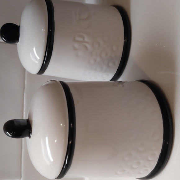 🌿 ANTHRO Black "Striped Spice Jar" by Biscuit - Picture 4 of 6